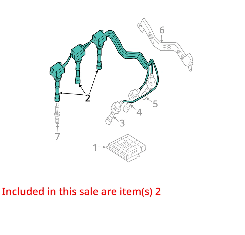 Paquete de encendedor de bobina de encendido Kia Sorento 2003-2006 CA6RW Foto 3 de 4