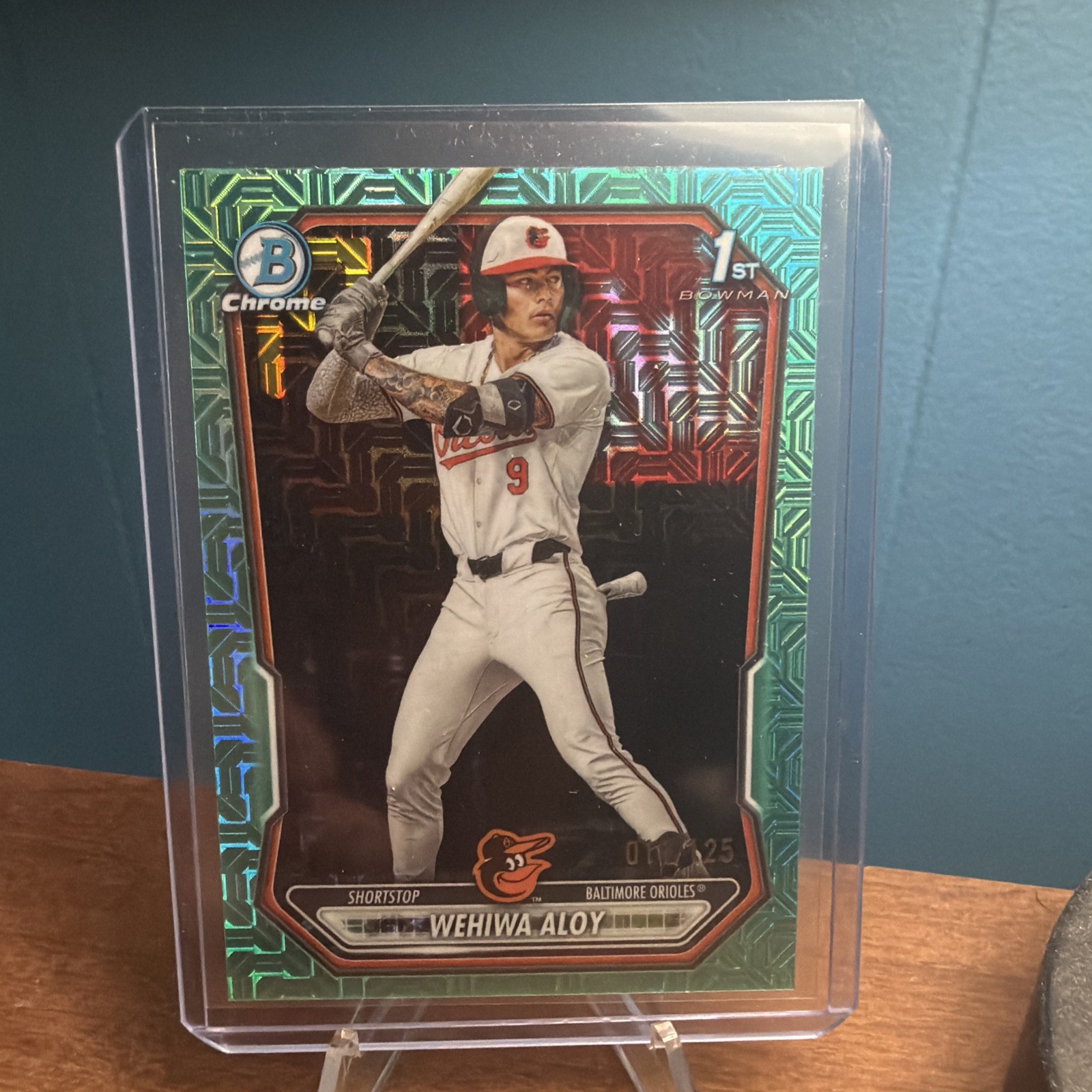 2026 Bowman chrome Wehiwa Aloy Aqua Mojo Bowman 1st /125 Baltimore Orioles MLB