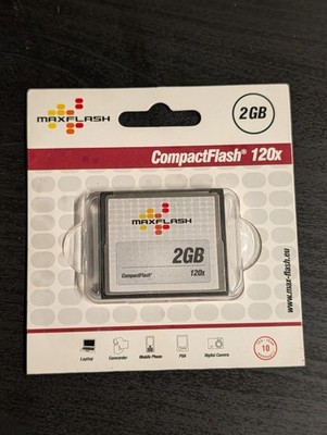 MaxFlash 120x Compact Flash Memory Card 2GB Camera Laptop Camcorder