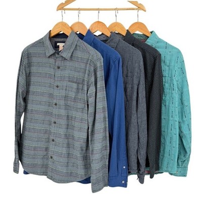 Carbon 2 Cobalt Mens Medium Lot of 5 Long Sleeve Button Down Shirts Workwear