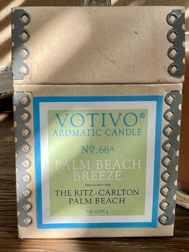 VOTIVO Luxury Candles Palm Beach Breeze 6.8 oz Ritz Carlton Exclusive Rare - Picture 4 of 10
