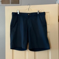 Peter Millar Wicking Golf Shorts Navy Blue Performance Golfing Tech 38 Tennis