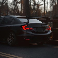 Pair Upgraded Led Tail Lights For Honda Civic 2013-2015 Rear Brake Lamps Smoked