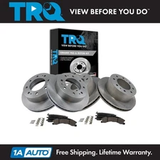 TRQ Front & Rear Brake Pad & Rotor Kit For 2016-2019 Chevrolet Suburban 3500 HD