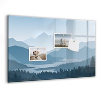 Magnettafel Aus Glas Mit Schwarzem Marker Schwamm Magneten Berglandschaft