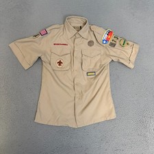 Boy Scouts of America Uniform Shirt Youth Size Large Beige 