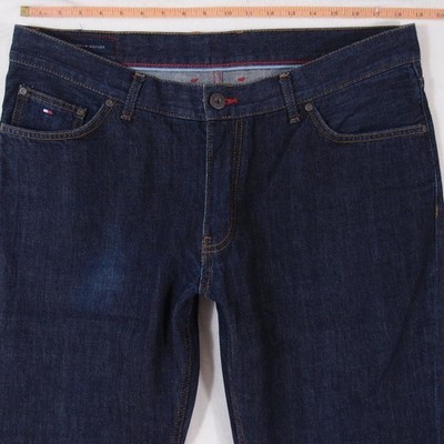 Herrens Tommy Hilfiger MERCER Regular Gerades Bein Baumwolle Blau Jeans W36 L32