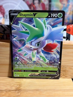 SHAYMIN V 013/172 Brilliant Stars Holo Rare V Pokemon TCG Near Mint