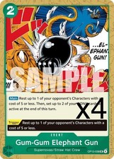 4X One Piece Card Game Gum-Gum Elephant Gun OP13-038 Uncommon NM