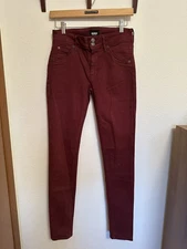 EUC Hudson Collin Burgundy Flap Pocket Jeans Leggings 27
