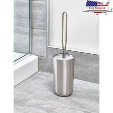 Durable Toilet Bowl Brush Holder Set Steel Easy Clean Bathroom Tool Modern New