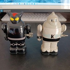 Vintage Tetsujin 28 Go and Black Ox Tin Wind Up Toy 10cm Collectibles