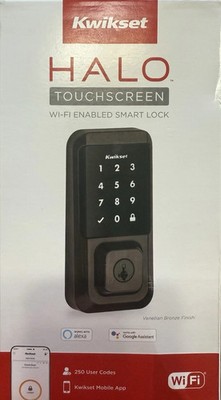 Kwikset Electronic Smart Lock, Halo Wifi Touchscreen Deadbolt, Bronze 99390-002