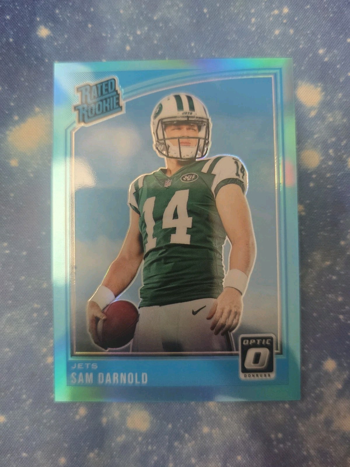 2018 Donruss Optic - Rated Rookie Sam Darnold #151 Aqua Prizm 195/299 (RC)