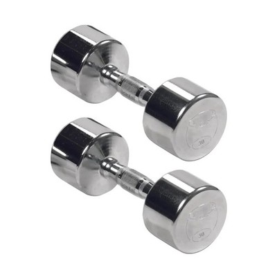 York Barbell Professional Chrome Dumbbell with Ergo Grip, Heavy-Duty 30 lb Pak 2