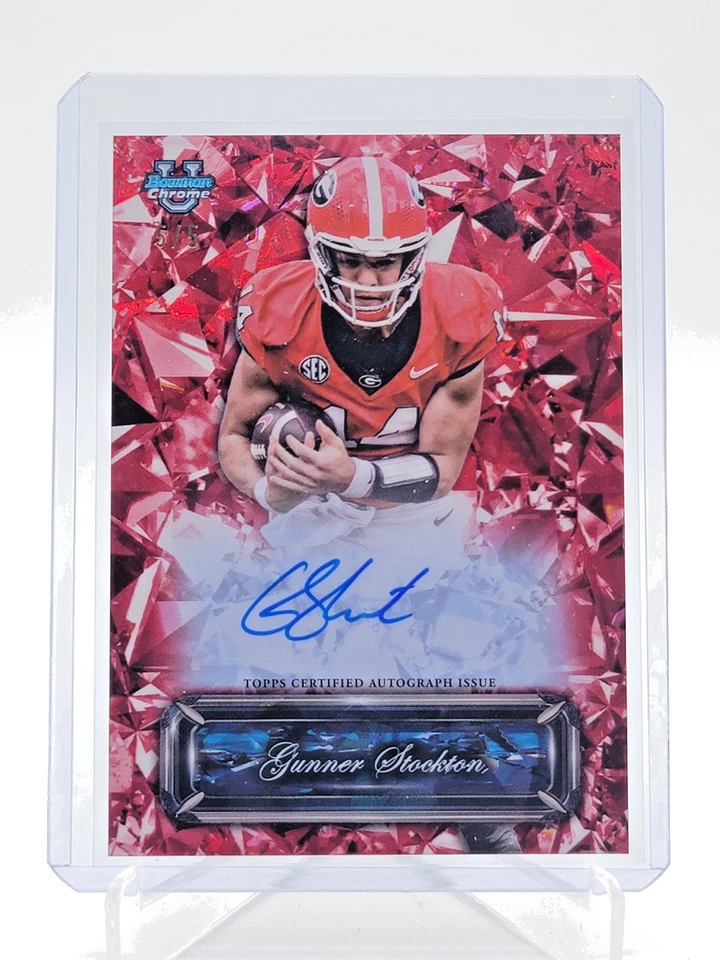 GUNNER STOCKTON 2025 BOWMAN U CHROME SAPPHIRE SELECTIONS AUTOGRAPH /5 RED Q3599