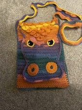Dragon Messenger Bag Hand Crocheted Multicoloured Bag
