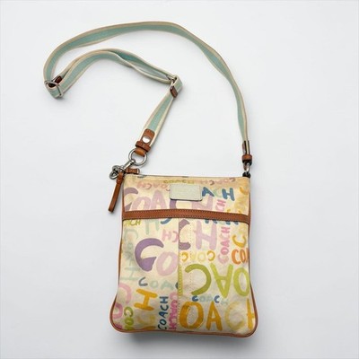 希少✨Vintage Coach Shoulder Bag Multicolor Coach Vintage Multicolor Shoulder Crossbody Bag Rare Stylish | eBay