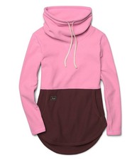 Deso Women's Large Cowl Neck Sweatshirt Tallac Pullover, Made in USA, New