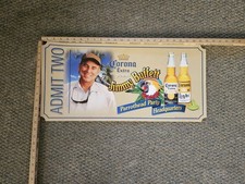  Jimmy Buffett PARROTHEAD PARTY Admit Two Poster Vtg 2001 12 X 25 Corona Beer!