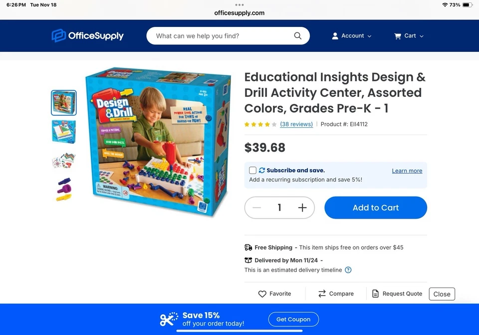 STEM Design&Drill 活动中心 Power Up Creativity 教育见解 全新带盒 — 第 3/3 张图片