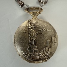 Sutton Commemorative Limited Edition 1986 Quartz Pocket Watch Statue of Liberty