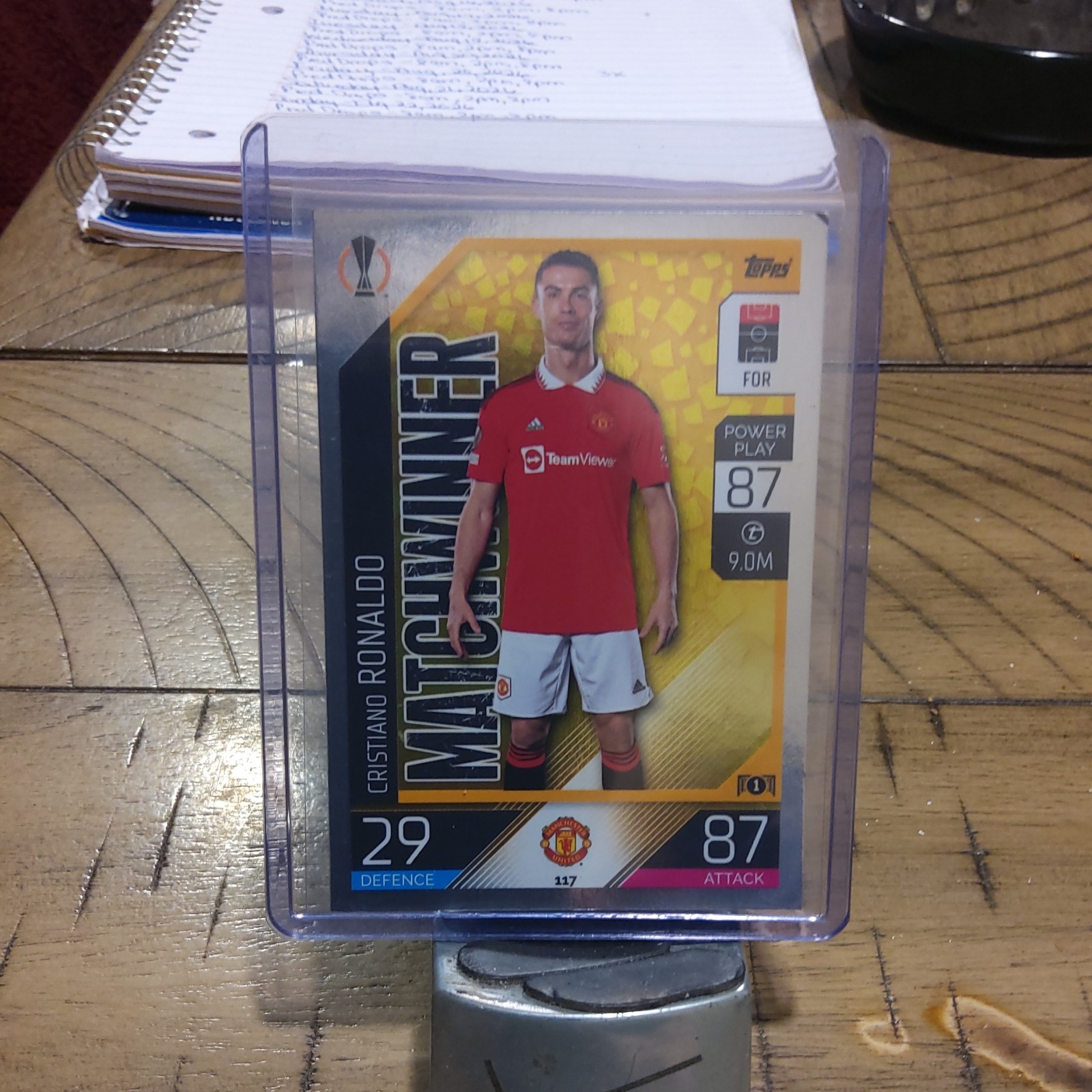 Topps Cristiano Ronaldo Manchester United Match Attax Matchwinner Insert #117