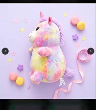 Pastel Tie-Dye Unicorn Plush Stuffed Animal Small 6-14 in Multicolor Washable