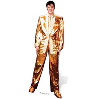 Celebrity Pappaufsteller (Stand Up) - Elvis Presley Gold Anzug (185 Cm)