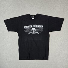VINTAGE Harley-Davidson Men Shirt L Black 2006 Las Vegas Nevada Skull USA Made