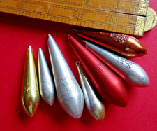 7X SCARCE VINTAGE METAL ABU TOURNAMENT FISHING CASTING WEIGHTS