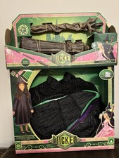 Wicked Deluxe Elphaba Black Defying Gravity Dress Up Set 4 - 6x With Broom