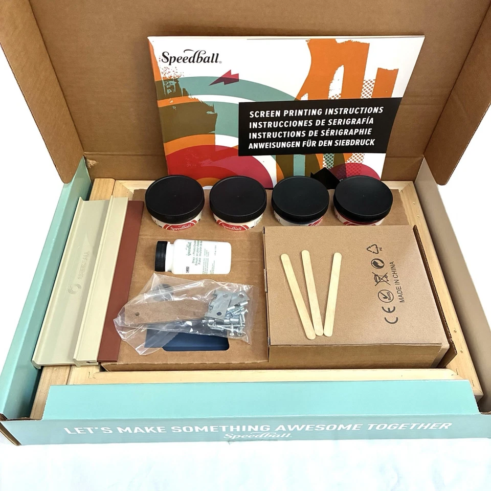 Speedball Advanced все-в-одном набор уровень 3 трафаретная печать светодиодная лампа открытая коробка читать - Изображение 2 из 4