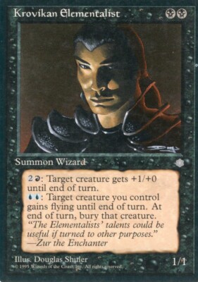 1X KROVIKAN ELEMENTALIST BLACK ICE AGE MTG MAGIC HP X1 (yourdeckbuilder)
