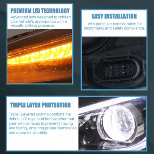 Par de faros proyector LED&DRL para Ford Focus 2015-2018 con faros delanteros - Imagen 7 de 12