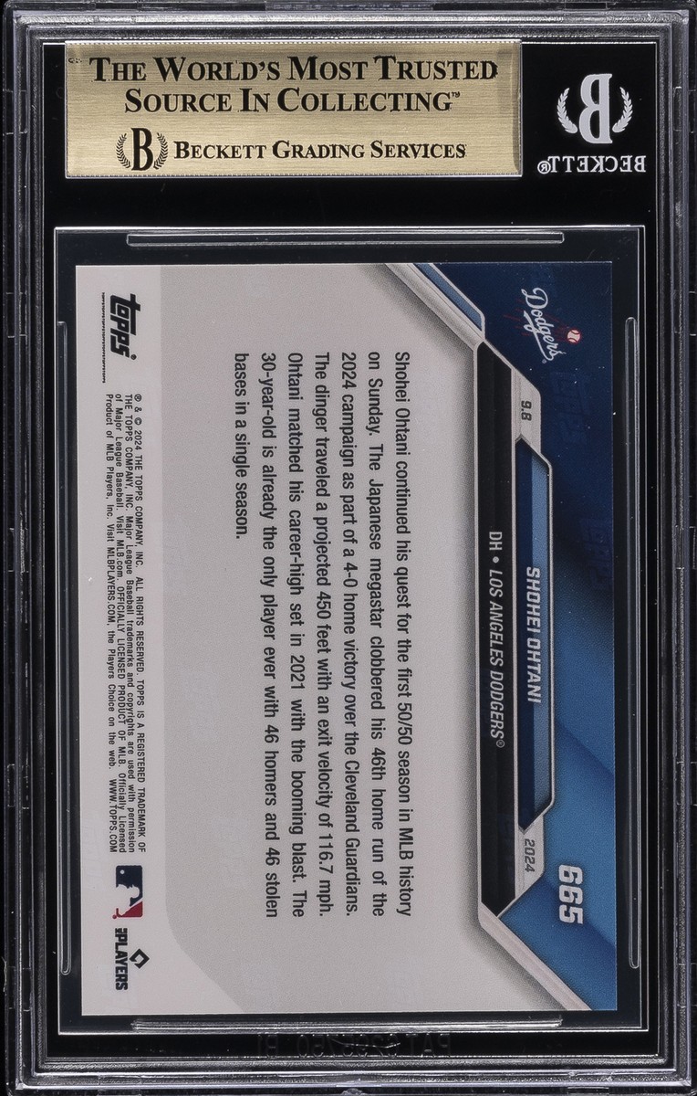 SHOHEI　De'Longhi MDH0P-PB 2024 TOPPS NOW #665 SHOHEI OHTANI BGS 10 | eBay