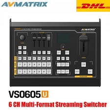 Avmatrix VS0605U 6 Channel SDI HDMI Multi-format Streaming Switcher USP Capture
