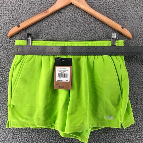 The North Face Half Dome Fleece Shorts Lime Green Standard Fit Pockets Women's M - Picture 5 of 9