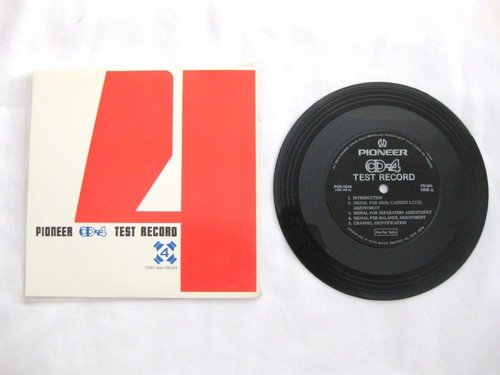 Pioneer CD-4 Test Record 7 inch 45rpm Quadraphonic Promo Adjustment (Japan) - Picture 2 of 3