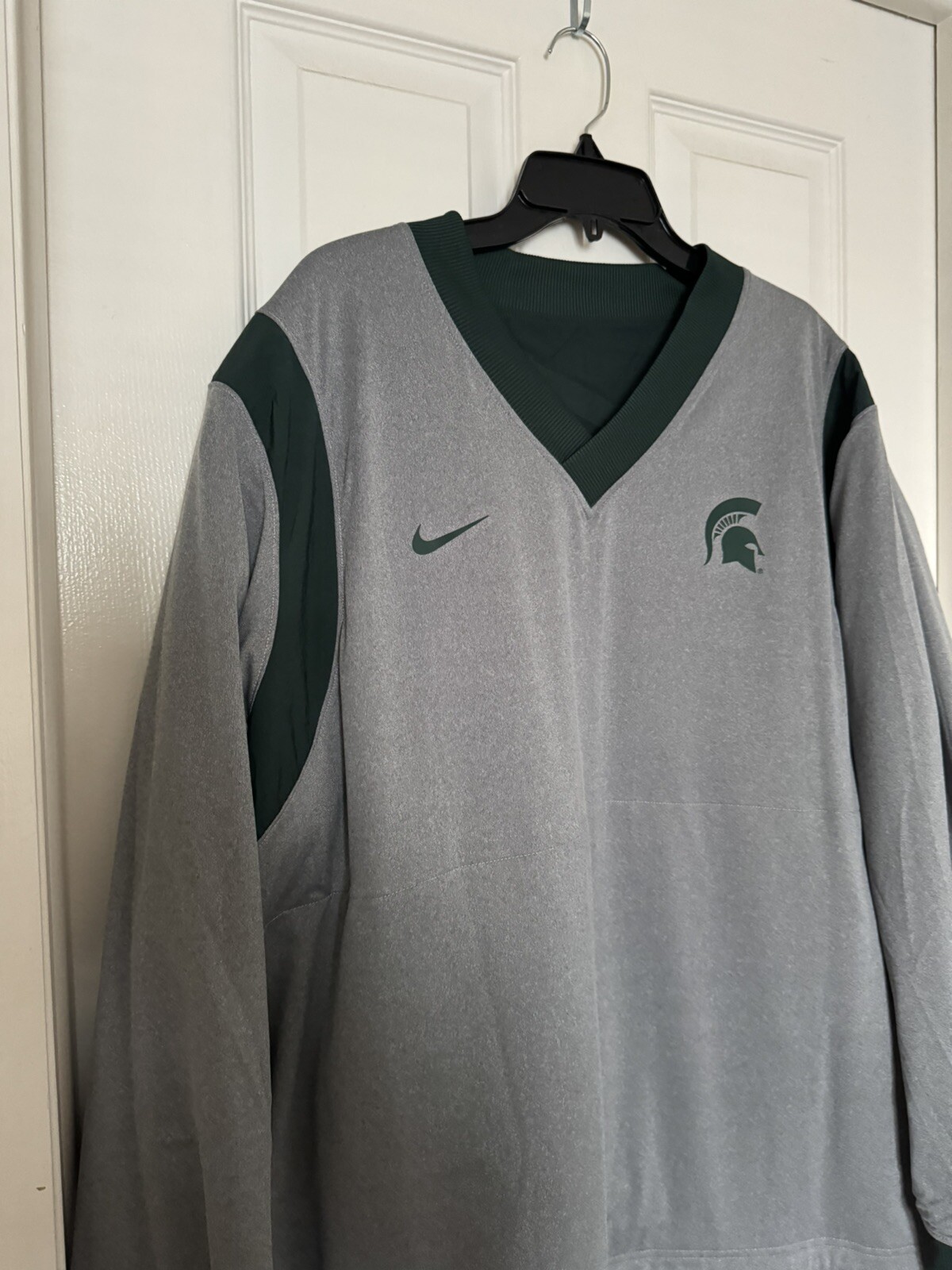 SACAI X NIKE Maglione Nike Uomo XXL Michigan State Spartans Team Issued Reversibile Scollo a V NUOVO