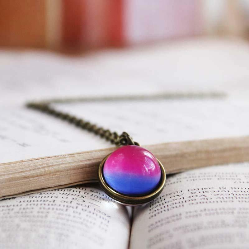 LGBTQ Prde Flag, Blown Glass Necklace Pendant. All Of My Pendants Come - Foto 10