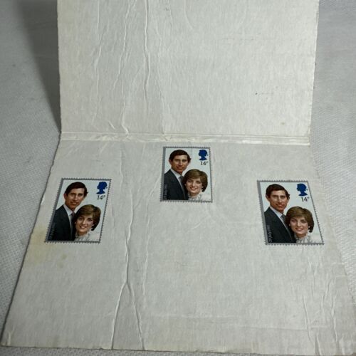 Prince Charles & Diana ROYAL WEDDING  14p Stamps X 3 - Afbeelding 1 van 4