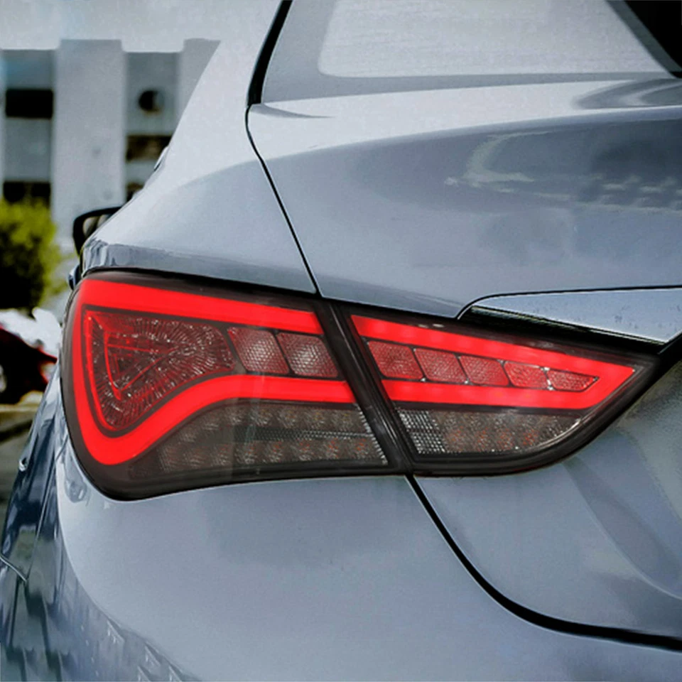Luces traseras ahumadas con secuencial para Hyundai Sonata conjunto de lámpara trasera LED 11-14 Foto 4 de 4