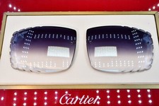 Cartier big c diamond cut lenses wood horn trivex Sunglasses ct0092o Oreo