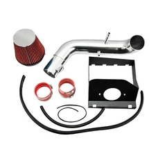 Aluminum Heat Shield Cold Air Intake + Filter For 11-14 Ford F150 5.0L V8 Red