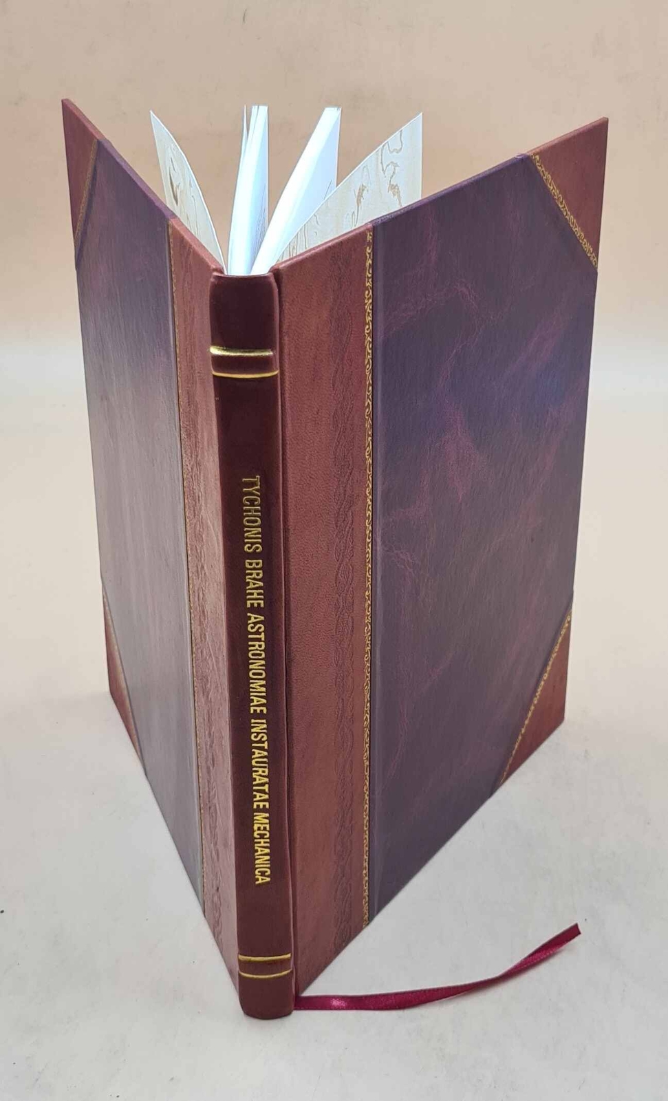 1602 Leather Bound Tycho Brahe Astronomiae Instauratae Mechanica Rare Astronomy Book-image