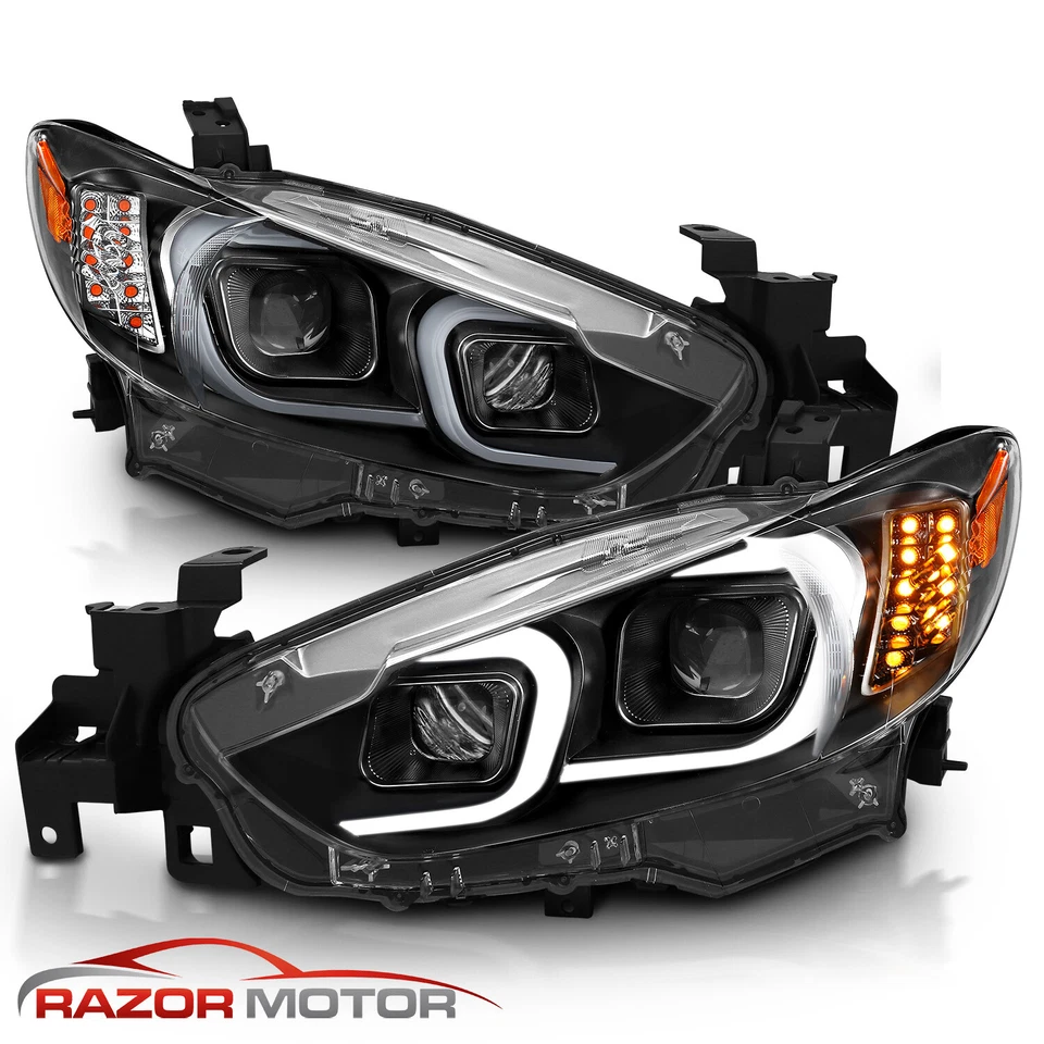 2014- 2017 Fit Mazda 6/2013-2016 Atenza LED Bar Projector Headlights Pair - Image 4 of 4