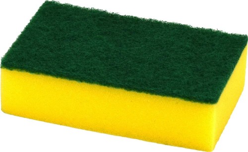Large Heavy Duty  Foam Sponge Scourers Kitchen Cleaning Absorbent 6PK New - Afbeelding 4 van 6