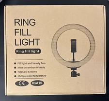 RoHS 12  Ring Light with Tripod  Accessories- Open Box - VGC Great Condition