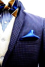  95 Bloomingdales Men'S Handkerchief Blue Solid Casual Dress Suit Pocket Square